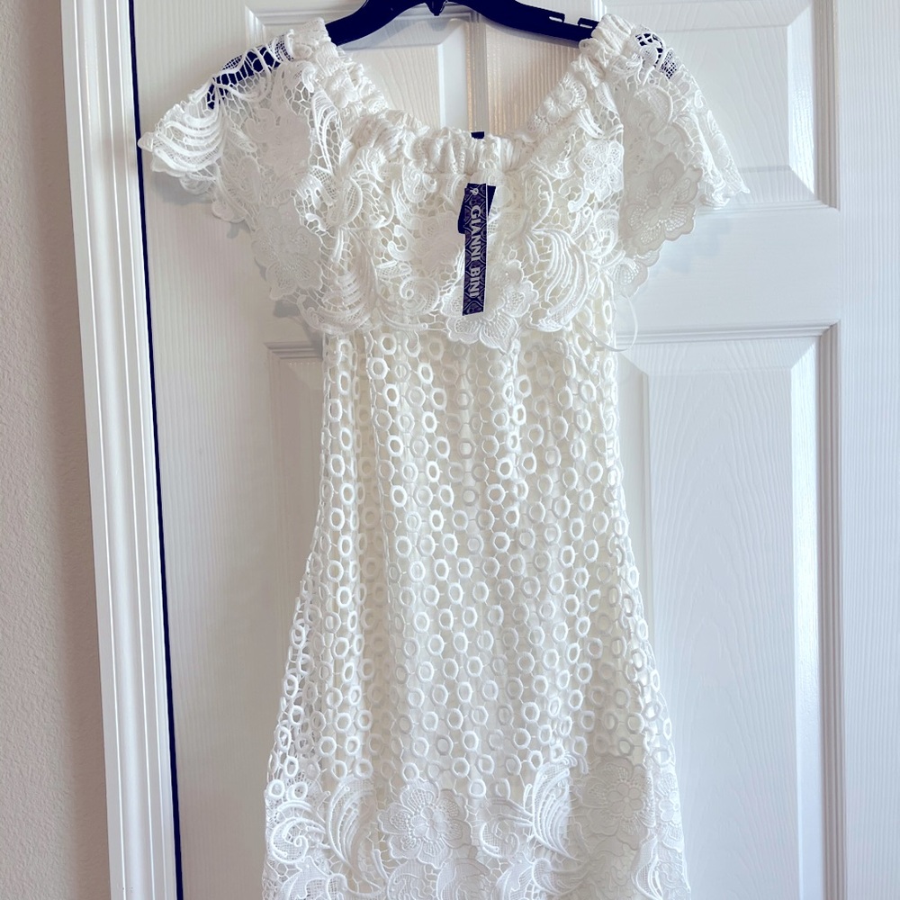 Midi lace dress.
